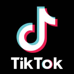 帶有風格化音符和品牌名稱的TikTok應用程式標誌。 — 滑板 壁紙