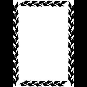 裝飾性葉片邊框設計 — 簡單 壁紙
