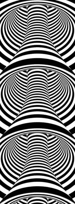 黑白催眠螺旋圖案，營造深度錯覺。 — 抽象 壁紙