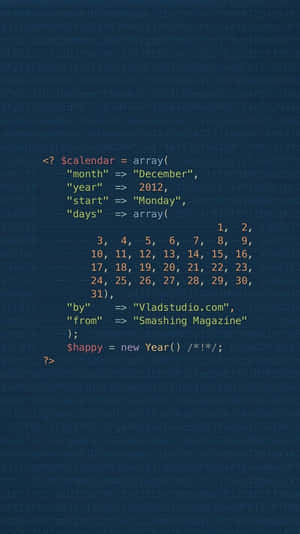 2012年12月日曆的PHP代碼，附有節日評論