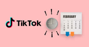 TikTok 標誌帶有日曆和時鐘，表示截止日期。 — TikTok GIF 壁紙