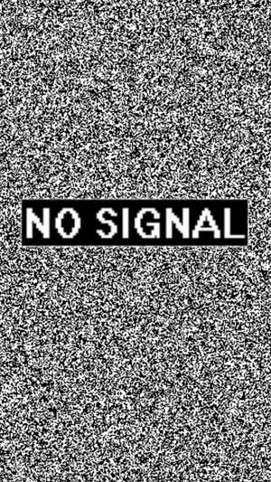 顯示像素化文字「NO SIGNAL」的故障屏幕。