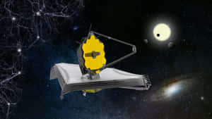 詹姆斯·韋伯太空望遠鏡在深空中靠近恆星和星系