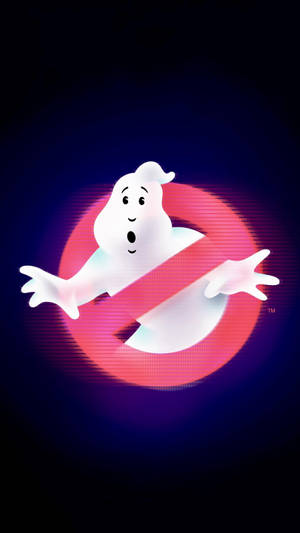 Ghostbusters 標誌，在深色背景上的紅色圓圈中有一個驚訝的鬼魂。