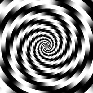 黑白催眠螺旋錯覺圖案