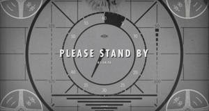 帶有「PLEASE STAND BY」訊息和倒數計時器的雷達屏幕。