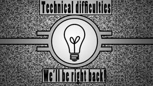 電視屏幕顯示技術問題訊息和長出嫩芽的燈泡圖標。