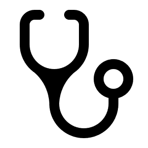 護士戴聽診器圖標