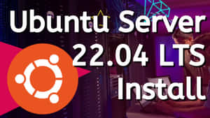 技術人員在帶有發光電纜的伺服器機房中安裝 Ubuntu Server 22.04 LTS。