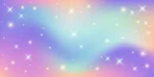 粉彩漸變天空，帶有閃爍星星和發光光線條紋。 — 夢境 GIF 壁紙