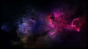 深空中帶有星星的彩色宇宙星雲 — 淺粉紅色美學動圖 壁紙