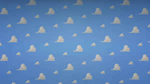 藍天中散佈著重複圖案的白雲。