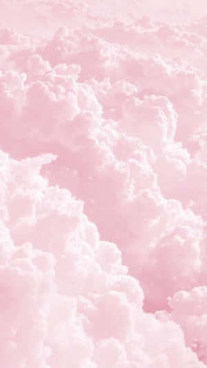 夢幻天空中的柔軟粉紅色和白色雲朵。 — 淺粉紅色美學動圖 壁紙