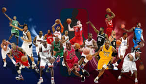 NBA籃球運動員穿著球隊球衣的動作姿勢。
