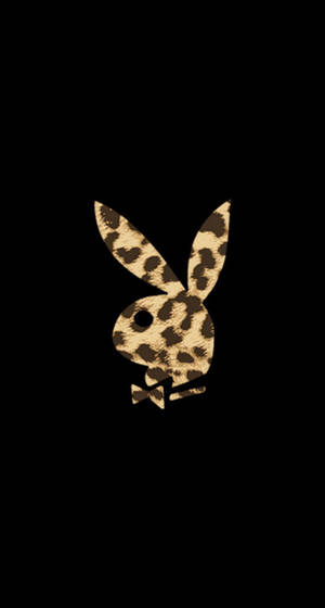 黑色背景上的豹紋Playboy兔仔標誌 — 火影忍者海報 壁紙