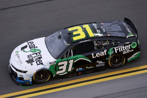 NASCAR賽車31號在夜間賽道上疾馳，燈光明亮。 — 汽車 壁紙