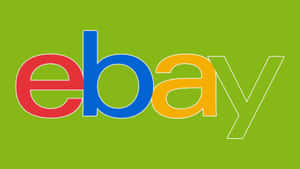 在綠色背景上帶有彩色字母的 eBay 標誌。