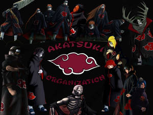曉組織的動漫角色，身穿帶有紅色雲紋的黑色斗篷。
