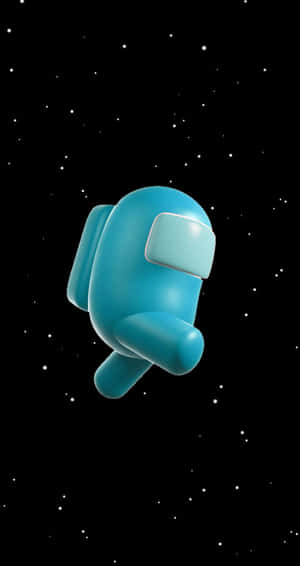 藍色太空人在星空漂浮，柔和光線 — 外星人 壁紙