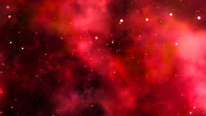 帶有發光星星和暗雲的紅色宇宙星雲