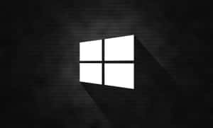 Windows標誌在紋理黑色背景上帶有陰影效果
