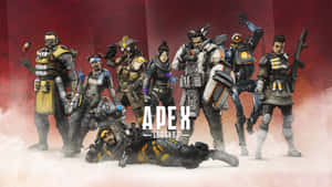 身穿戰鬥裝備的Apex Legends角色在煙霧彌漫的戰場場景中擺姿勢。
