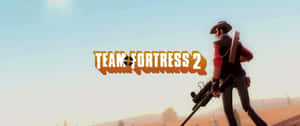 《Team Fortress 2》士兵在沙漠中持步槍於日落時分 — 3440x1440 壁紙