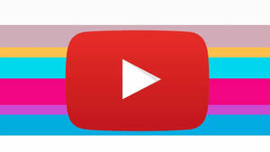 彩色橫條上的 YouTube 播放按鈕