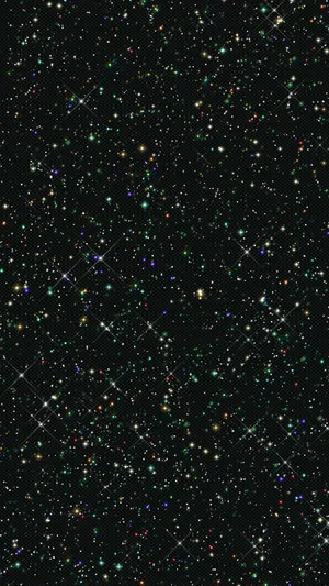 鮮豔的星星在帶有網格圖案的黑暗宇宙天空中閃耀。