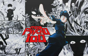 《PSYCHO-PASS 心靈判官》漫畫面板，身穿藍色西裝的角色在混亂中行動。