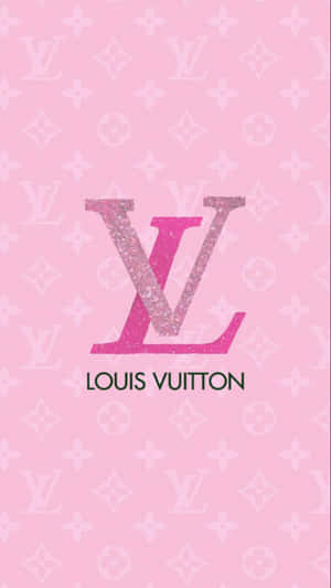 粉紅色Louis Vuitton標誌牆紙，帶有閃爍效果同重複圖案。 — 淺粉紅色美學動圖 壁紙