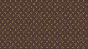棕色背景上的金色奢華品牌字母組合圖案 — 凌志標誌 GIF 壁紙
