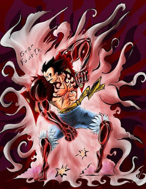 四檔形態的動漫角色帶着能量效果出拳。