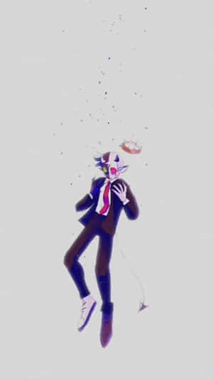 穿著西裝的動漫角色頭頂冬甩漂浮 — 夢境 GIF 壁紙