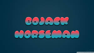 BoJack Horseman 標題，3D漸變紅藍文字，深青色背景