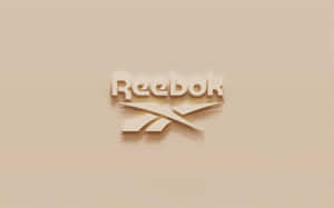 米色Reebok標誌在純色背景上帶有3D效果 — 低對比度 壁紙