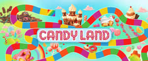 Candy Land 遊戲板，有色彩繽紛的路徑和甜食。 — 糖果 GIF 壁紙