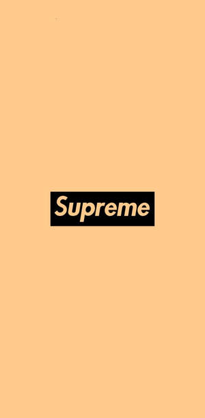 Supreme標誌置中於蜜桃色背景 — 橙色美學 壁紙