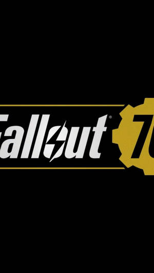 黑色背景上的 Fallout 76 遊戲標誌