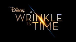Disney's A Wrinkle in Time 電影標題，帶有發光文字和光束。