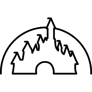 迪士尼城堡線條圖案