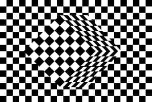 方格網格上的3D立方體黑白錯覺。