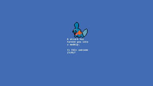 像素化的Mudkip，文字問是否變成mudkip很厲害。