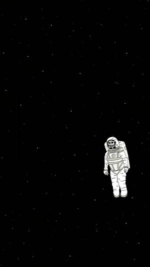 一名孤獨的太空人在太空中漂浮，背景有星星。 — 太空人 壁紙