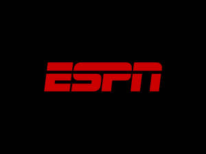 黑色背景上的紅色ESPN標誌 — 火影忍者海報 壁紙
