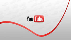 灰色背景上帶有紅色曲線的 YouTube 標誌