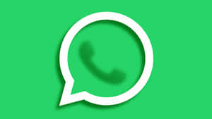 白色WhatsApp標誌在綠色背景上帶有柔和陰影