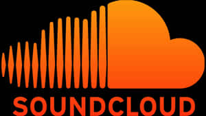 SoundCloud 標誌，帶有橙色波形和雲朵，背景為黑色。