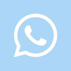 淺藍色背景上的白色WhatsApp標誌