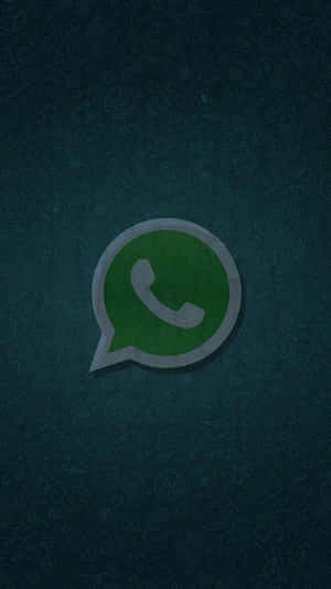 深青綠色圖案背景上的 WhatsApp 標誌
